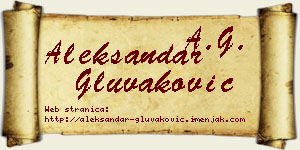 Aleksandar Gluvaković vizit kartica